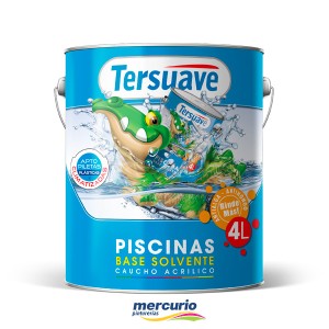 PINTURA PARA PILETA TERSUAVE AL SOLVENTE BLANCO X  4