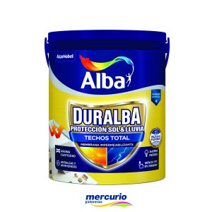 IMPERMEABILIZANTE PARA TECHOS DURALBA TECHOS TOTAL SATINADO BLANCO X  4
